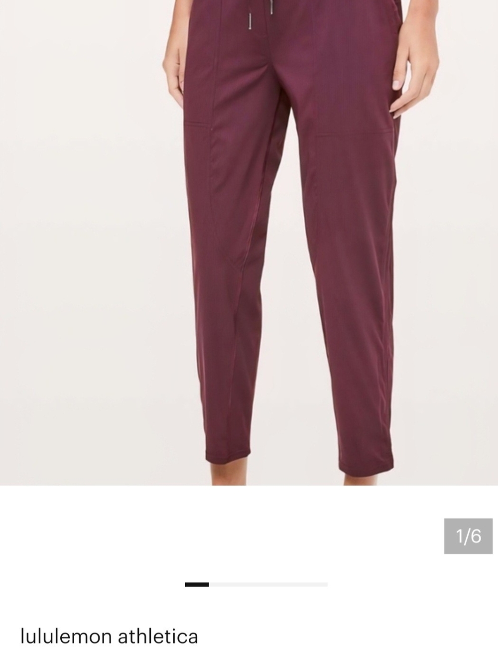 lululemon athletica Burgundy Cropped Tapered Joggers